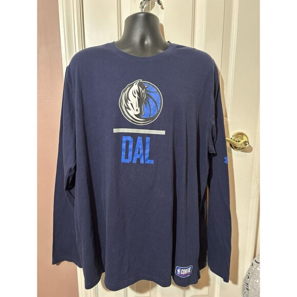 Under Armour Dallas Mavericks Logo T Shirt Mens 3XL Official NBA Basketball Navy - Picture 1 of 9